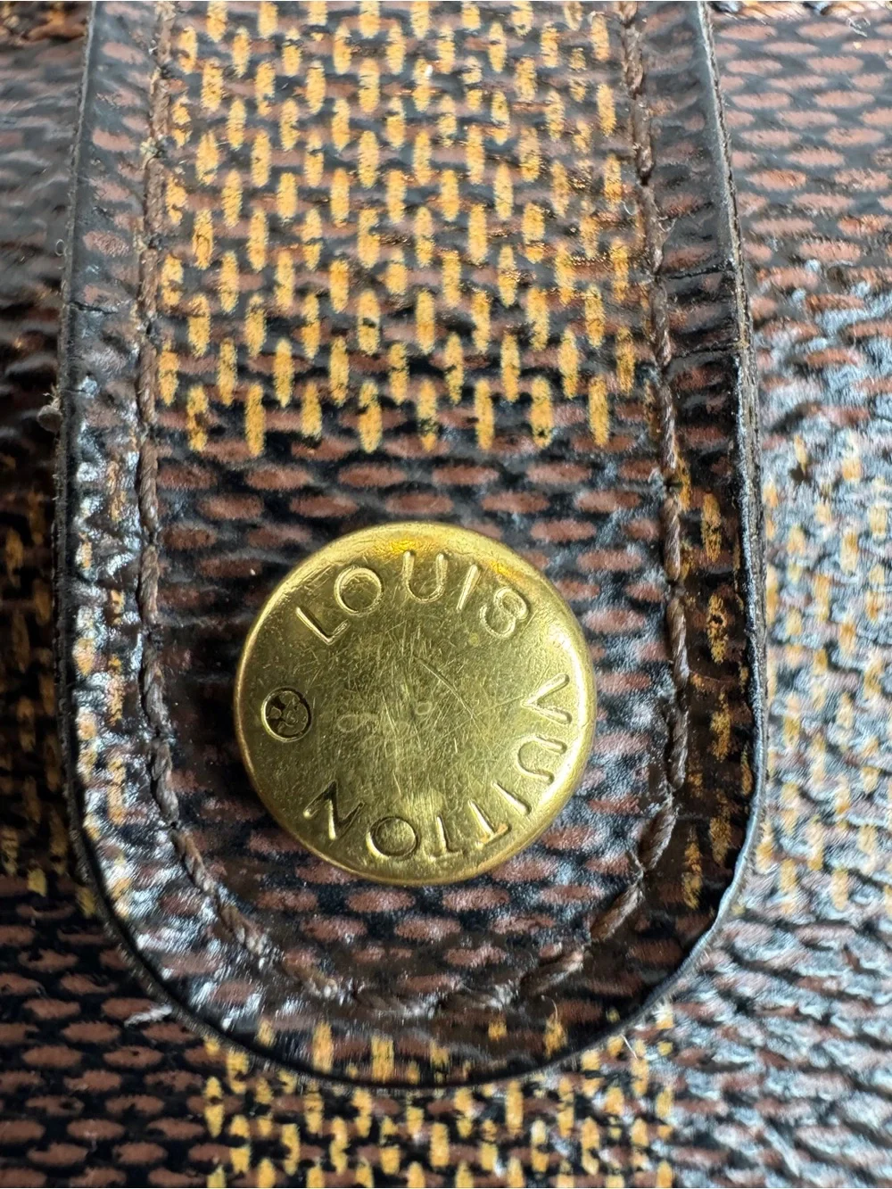 Louis Vuitton Damier Ebene Kisslock Portefeuille Viennois Wallet